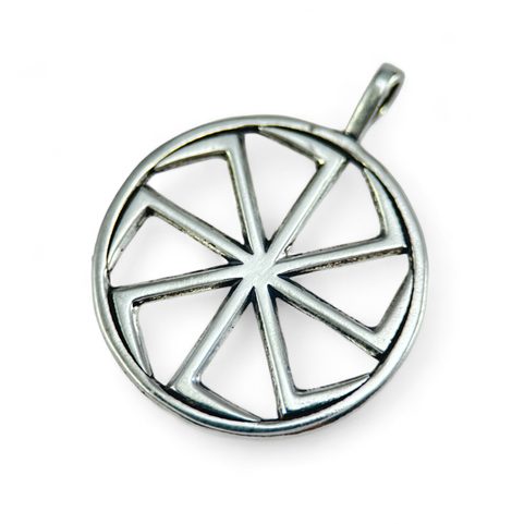 SLAVIC SUN WHEEL TALISMAN, SILVER AG 925, PENDANT
