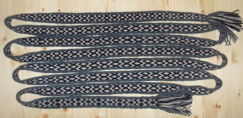 BLUE TABLET WOVEN BELT, 1M