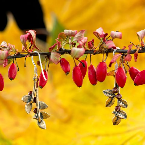 CRANBERRIES, EARRINGS, BRONZE