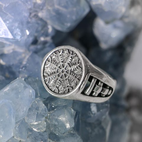 AEGISHJÁLMUR, WIKINGER RING, SILBER 925, 27G