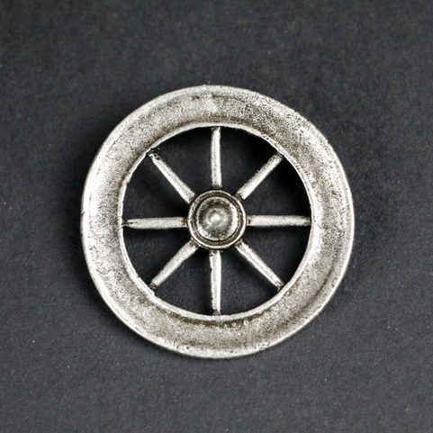 TARANIS WHEEL, CELTIC SUN, ZINC, ANTIQUE SILVER