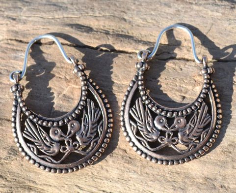 BYZANTINE EARRINGS, X. CENT., VIKING RUS, BRONZE