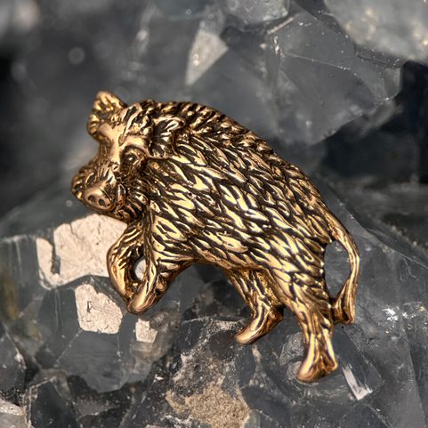 BOAR, BRONZE AMULET