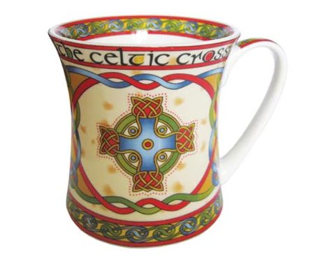 PORCELAIN MUG, CELTIC CROSS