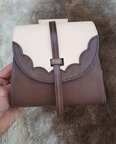 TWO BROWNS, LEATHER BELT BAG