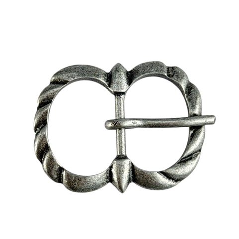 GOTHIC BUCKLE FOR BELTS AND STRAPS, ZINC, ANT. SILVER