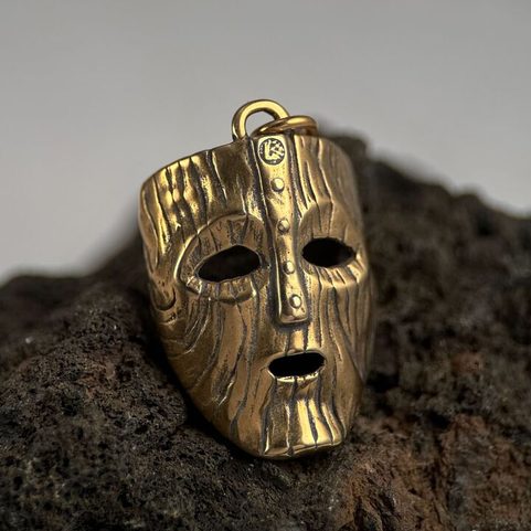 SHAMAN MASK, PENDANT BRONZE