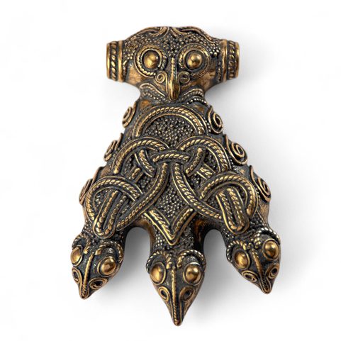 CORBEAU THOR'S HAMMER, HEDEBY, HAITHABU, RÉPLIQUE, BRONZE