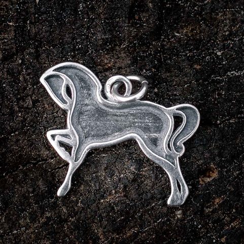 CELTIC HORSE, SILVER PENDANT