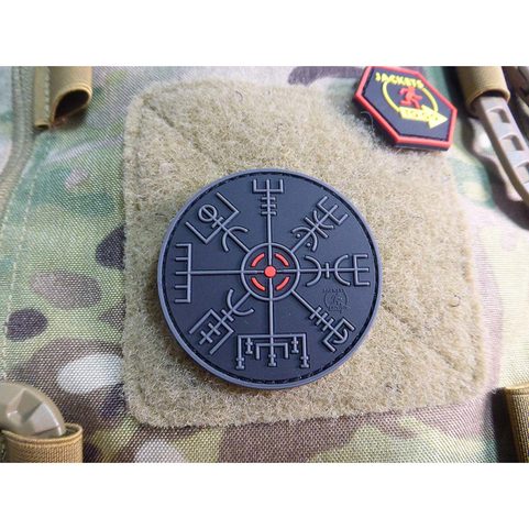 VEGVISIR VIKING COMPASS PATCH, BLACKOPS