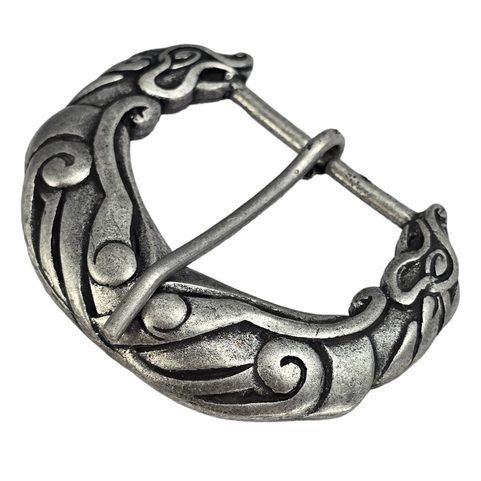 WOLF FENRIR BORRE STYLE - BELT BUCKLE ZINC