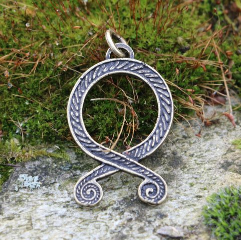 TROLL CROSS VIKING PENDANT, ZINC ANT.BRASS