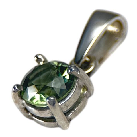 CYNGUS, SILVER PENDANT WITH MOLDAVITE, AG 925