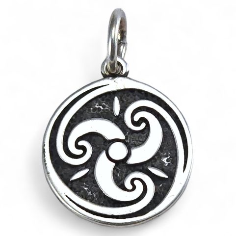 TRISKEL CELTIQUE, SPIRALE, PENDENTIF ARGENT, ARGENT 925