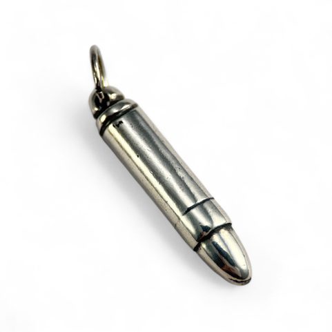 BULLET, 9MM LUGER, SILVER PENDANT
