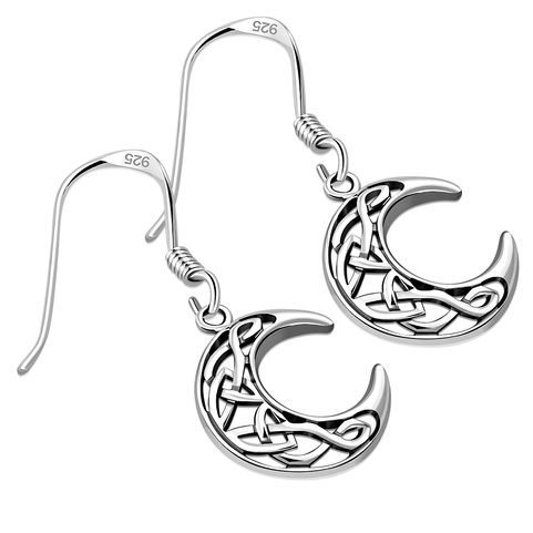 CELTIC MOON, SILVER EARRINGS 925/1000