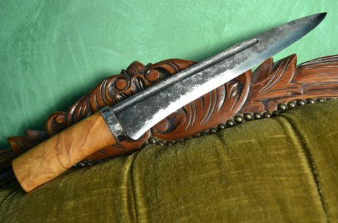 FORGED LONG KNIFE, FINNISH BIRCH