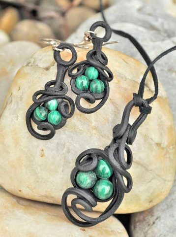 SET DE FANTAISIE EN MALACHITE