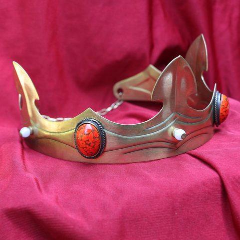 CAROLUS, NOBLE MEDIEVAL BRASS CROWN, RED
