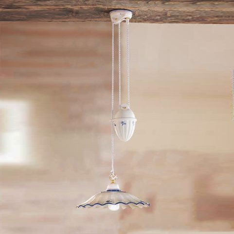 TIROLIA CERAMIC CEILING LAMP WITH WEIGHT 2211-1 GREEN