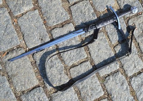 SHORT MEDIEVAL SWORD SCABBARD FOR BLUNT SWORD REPLICAS