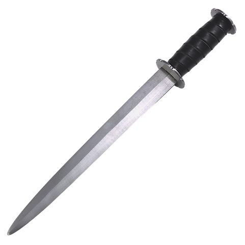 RONDEL OR BOLLOCK DAGGER KUTTENBERG, 14TH CENTURY, BLUNT REPLICA, BLACK