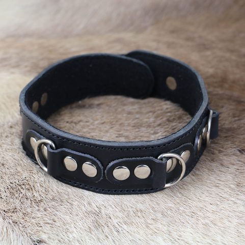 LEATHER COLLAR LINED WITH SOFT FELT
