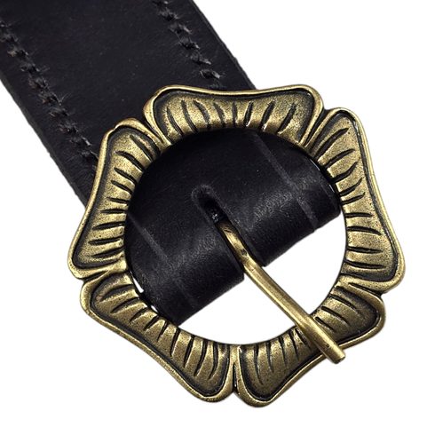 CEINTURE MÉDIÉVALE EN CUIR ANGLETERRE, NOIR