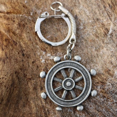 RUDDER, PENDANT, ZINC KEY CHAIN