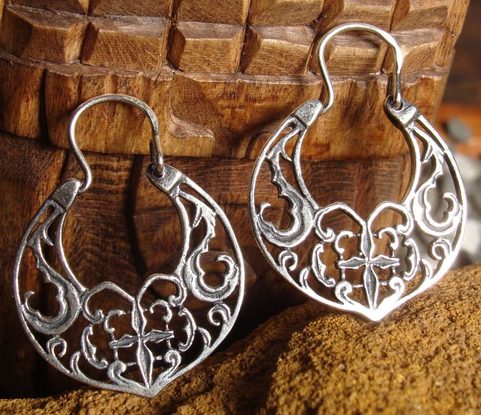 BYZANTINE EARRINGS, SILVER REPLICAS, AG 925