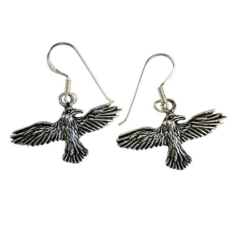 RAVENS SILVER EARRINGS