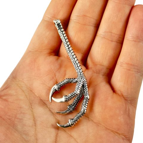 BIRD CLAW, PENDANT, SILVER