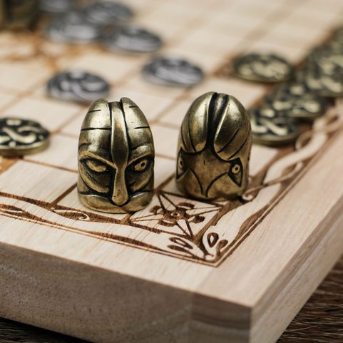 HNEFATAFL - PLAYING STONES 37X, VIKING TAFL CHESS