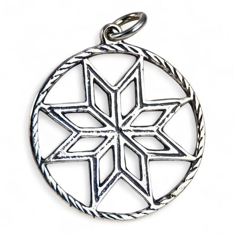 ALATYR - STAR OF ROD, SILVER PENDANT