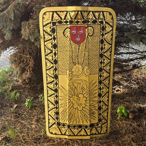 MITTELALTERLICHER PAVISESCHILD, CHOMUTOV, BÖHMEN