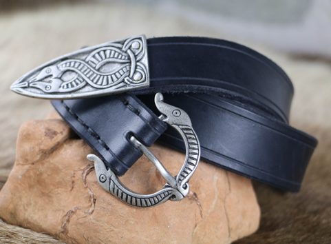 VIKING BELT, BORRE BEAST, LEATHER BLACK