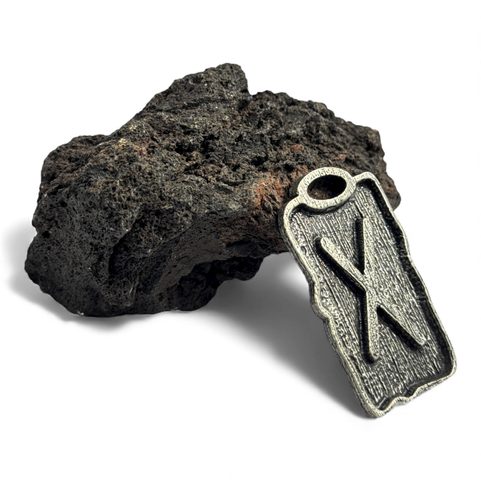 GEBO - AMULETTE DES RUNES ZINC ARGENT ANTIQUE