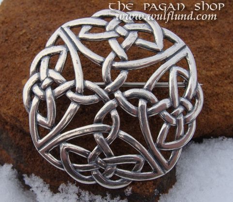LARGE CELTIC KNOT BROOCH, AG 925, 13 G