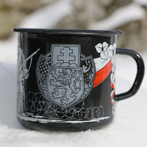LÉGION TCHÉCOSLOVAQUE TASSE EN ÉTAIN, MUG ÉMAILLÉ