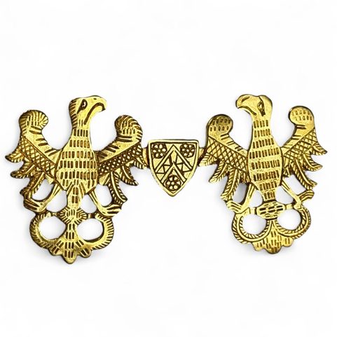 BROCHE MÉDIÉVALE, ALLEMAGNE, 14E - 15E SIÈCLE, BRONZE