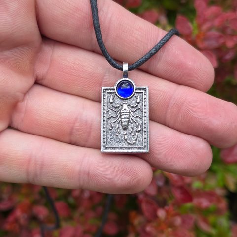 PRAETORIAN GUARD SCORPION PENDANT, BLUE