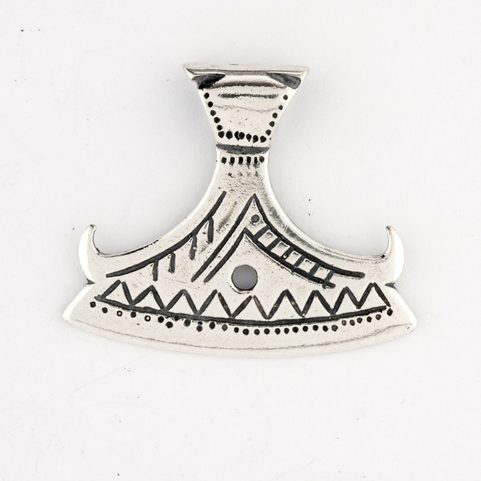 BEARDED AXE OF PERUN, SILVER SLAVIC PENDANT