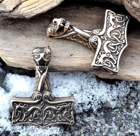 THOR'S HAMMER, OSEBERG STYLE, NORWAY, BRONZE