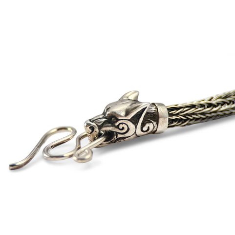 FENRIR - SILVER NECKLACE, VIKING KNIT, AG 925/1000 50G