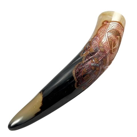 VIKING DRAGON, DECORATED VIKING HORN