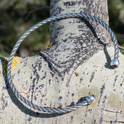 ALESIA, TORQUES EN ARGENT, GRENAT