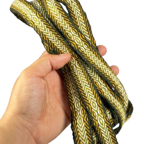 BLUE TABLET WOVEN BELT, GREEN,YELLOW XX, 1 M