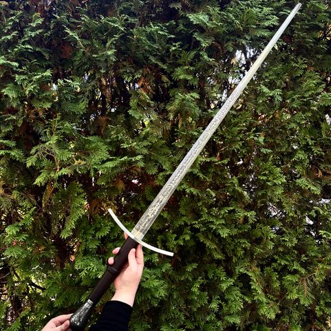 NORBERT HAND-AND-A-HALF MEDIEVAL SWORD ETCHED