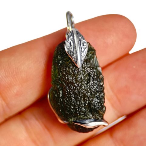 VIPERA, PENDANT - MOLDAVITE, SILVER 925/1000