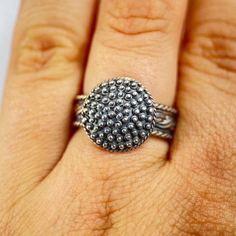 BAGUE VIKING ET SLAVE EN ARGENT